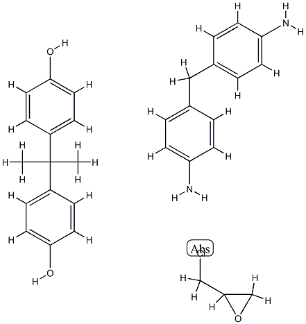 Phenol, 4,4-(1-methylethylidene)bis-, polymer with (chloromethyl)oxirane and 4,4-methylenebisbenzenamine Structure