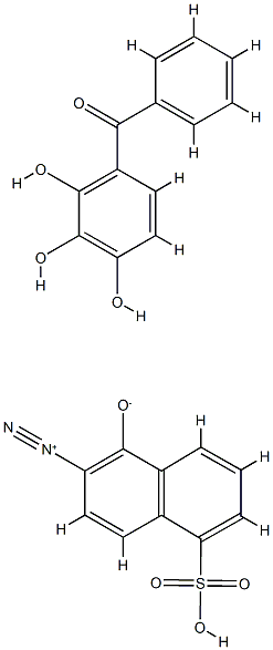 6-diazo-5,6-dihydro-5-oxonaphthalene-1-sulphonic acid, monoester with 2,3,4-trihydroxybenzophenone Struktur