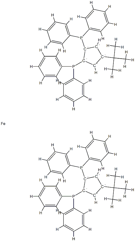 4,4'-Bis(t-butyl)-1,1',2,2'-tetrakis(diphenylphosphino)ferrocene, 98% HiersoPHOS-5 Struktur