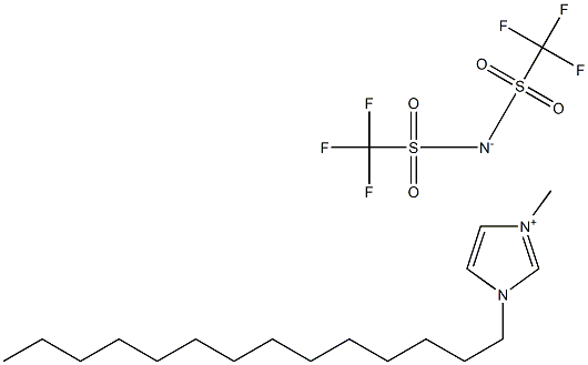 1-十四烷基-3-甲基咪唑双(三氟甲烷磺酰)亚胺盐, 404001-49-6, 结构式
