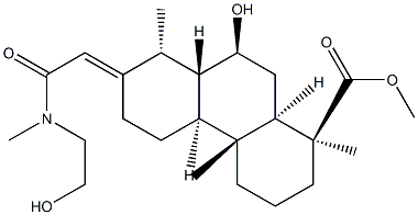 (13E)-7β-ヒドロキシ-19-メトキシ-19-オキソ-N-(2-ヒドロキシエチル)-N-メチルカッサ-13(15)-エン-16-酸アミド 化学構造式
