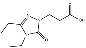 1H-1,2,4-Triazole-1-propanoicacid,3,4-diethyl-4,5-dihydro-5-oxo-(9CI) 结构式