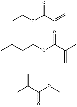 2-propenoic acid, 2-methyl-, butyl ester, polymer with ethyl 2-propenoate and m Structure