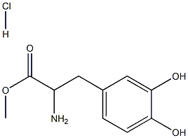 Tyrosine, 3-hydroxy-,methyl ester, hydrochloride (1:1) Structure