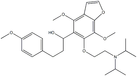 6-[2-[Bis(1-methylethyl)amino]ethoxy]-4,7-dimethoxy-α-[2-(4-methoxyphenyl)ethyl]-5-benzofuranmethanol Structure