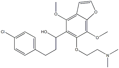 α-[2-(4-Chlorophenyl)ethyl]-4,7-dimethoxy-6-[2-(dimethylamino)ethoxy]-5-benzofuranmethanol Structure