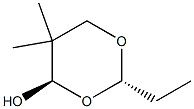 1,3-Dioxan-4-ol, 2-ethyl-5,5-dimethyl-, (2R,4S)-rel- (9CI) Structure