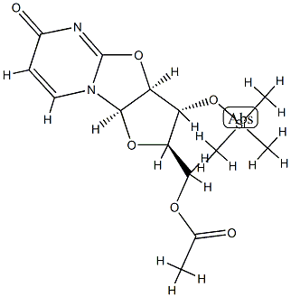 (2R)-2α-(Acetoxymethyl)-2,3,3aβ,9aβ-tetrahydro-3β-[(trimethylsilyl)oxy]-6H-furo[2',3':4,5]oxazolo[3,2-a]pyrimidin-6-one|
