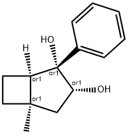 Bicyclo[3.2.0]heptane-2,3-diol, 5-methyl-2-phenyl-, (1R,2R,3R,5R)-rel- (9CI) Struktur