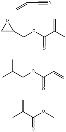 2-Propenoic acid, 2-methyl-, methyl ester, polymer with 2-methylpropyl 2-propenoate, oxiranylmethyl 2-methyl-2-propenoate and 2-propenenitrile 化学構造式