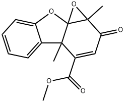 2,4a-Dihydro-1a,4a-dimethyl-2-oxo-1aH-benz[b]oxireno[h]benzofuran-4-carboxylic acid methyl ester Structure