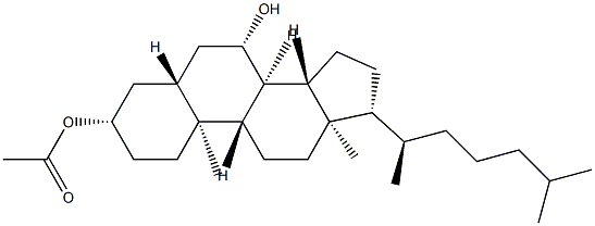 5α-Cholestane-3β,7β-diol 3-acetate Structure