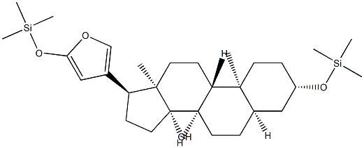 21,23-Epoxy-3β,23-bis[(trimethylsilyl)oxy]-24-nor-5β-chola-20,22-dien-14β-ol Structure