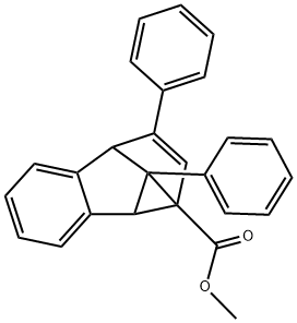 6b,6c-Dihydro-1,6c-diphenylbenzo[a]cyclopropa[cd]pentalene-2a(2bH)-carboxylic acid methyl ester 结构式