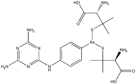 3,3''-[[[4-[(4,6-Diamino-1,3,5-triazin-2-yl)amino]phenyl]arsinidene]bis(thio)]bis(D-valine) 结构式