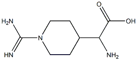 α-Amino-1-(aminoiminomethyl)-4-piperidineacetic acid Structure