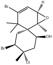 (1R,1'S,6'R)-4',5β-Dibromo-4α-chloro-1',3',3',4-tetramethylspiro[cyclohexane-1,2'-[7]oxabicyclo[4.1.0]hept[4]en]-2β-ol Structure