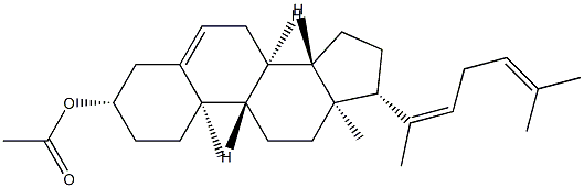 Cholesta-5,20(22),24-trien-3β-ol acetate Struktur