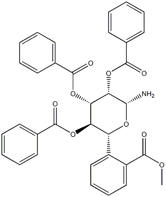 2-O,3-O,4-O,6-O-Tetrabenzoyl-β-D-mannopyranosylamine Structure