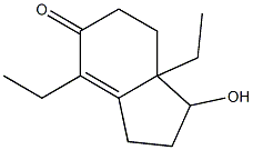 5H-Inden-5-one,4,7a-diethyl-1,2,3,6,7,7a-hexahydro-1-hydroxy-(9CI) 结构式