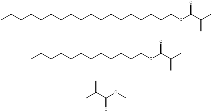 2-Propenoic acid, 2-methyl-, dodecyl ester, polymer with methyl 2-methyl-2-propenoate and octadecyl 2-methyl-2-propenoate 化学構造式