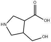 4-(羟甲基)吡咯烷-3-羧酸, 412320-71-9, 结构式