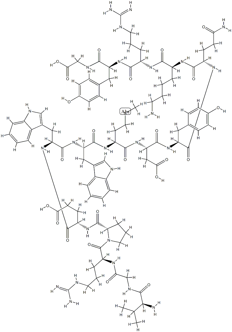 ウシ副腎髄質ペプチド(8-22) 化学構造式