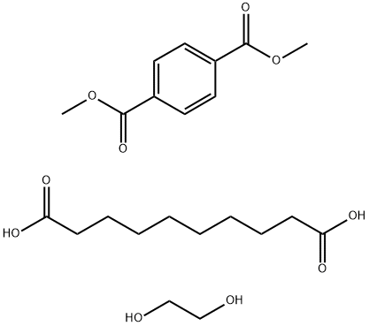 1,4-Benzenedicarboxylic acid, dimethyl ester, polymer with decanedioic acid and 1,2-ethanediol Struktur