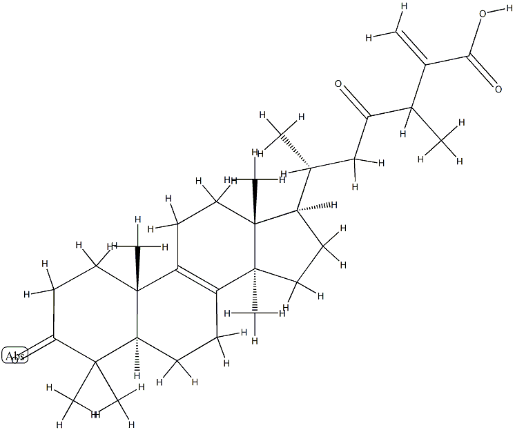 24-Methyl-3,23-dioxo-5α-lanosta-8,25(27)-dien-26-oic acid 结构式