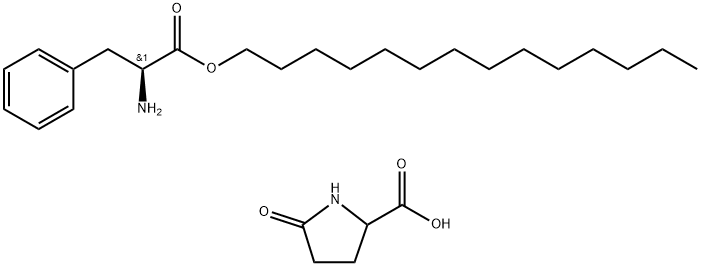 5-oxo-DL-proline, compound with tetradecyl 3-phenyl-L-alaninate (1:1) 结构式