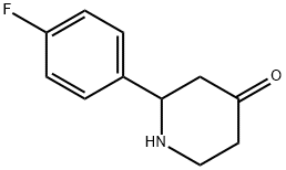 2-(4-fluorophenyl)piperidin-4-one 化学構造式