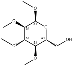 Methyl 2-O,3-O,4-O-trimethyl-α-D-glucopyranoside Struktur