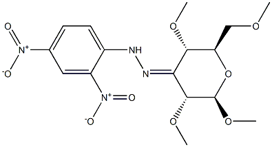 (Methyl 2-O,4-O,6-O-trimethyl-β-D-ribo-3-hexosulopyranoside)2,4-dinitrophenyl hydrazone 结构式