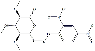Methyl 6-[2-(2,4-dinitrophenyl)hydrazono]-2-O,3-O,4-O-trimethyl-6-deoxy-β-D-glucopyranoside Structure