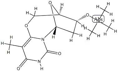 (3R)-3,4,5,6-Tetrahydro-11-methyl-4α-[(trimethylsilyl)oxy]-3β,6β-epoxy-2H,8H-pyrimido[6,1-b][1,3]oxazocine-8,10(9H)-dione Structure