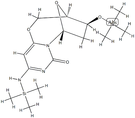 (3R)-3,4,5,6,9,10-Hexahydro-10-[(trimethylsilyl)imino]-4β-[(trimethylsilyl)oxy]-3β,6β-epoxy-2H,8H-pyrimido[6,1-b][1,3]oxazocin-8-one|