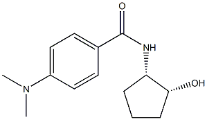 Benzamide, 4-(dimethylamino)-N-[(1R,2S)-2-hydroxycyclopentyl]-, rel- (9CI) Struktur