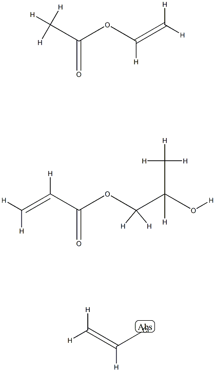 氯乙烯、乙酸乙烯酯、丙烯酸-β-羟丙酯三元共聚树脂, 41618-91-1, 结构式