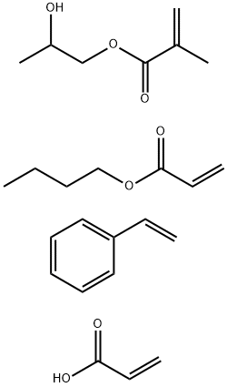 2-Propenoic acid, 2-methyl-, 2-hydroxypropyl ester, polymer with butyl 2-propenoate, ethenylbenzene and 2-propenoic acid 结构式