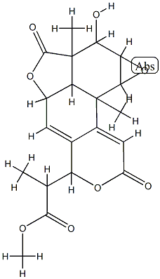 (1aS)-1aα,2a,4aβ,4bβ,6,8,9b,9cα-Octahydro-2β-hydroxy-2aβ,9bα-dimethyl-6β-[1-(methoxycarbonyl)ethyl]-2H,3H-furo[2',3',4':4,5]oxireno[7,8]naphtho[2,1-c]pyran-3,8-dione Structure
