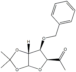 6-デオキシ-1-O,2-O-イソプロピリデン-3-O-ベンジル-α-D-xylo-5-ヘキソスロフラノース 化学構造式
