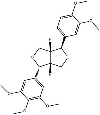 (1S,3aβ,6aβ)-1β-(3,4-Dimethoxyphenyl)-3a,4,6,6a-tetrahydro-4α-(3,4,5-trimethoxyphenyl)-1H,3H-furo[3,4-c]furan Structure