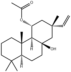 (2S)-2β-Ethenyl-2,3,4,4aβ,4b,5,6,7,8,8aβ,9,10-dodecahydro-2,4bα,8,8-tetramethylphenanthrene-4β,10aα(1H)-diol 4-acetate Struktur