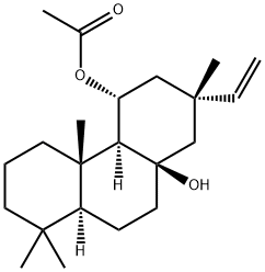 (2S)-2β-Ethenyl-2,3,4,4aβ,4b,5,6,7,8,8aβ,9,10-dodecahydro-2,4bα,8,8-tetramethylphenanthrene-4β,10aα(1H)-diol 4-acetate Structure