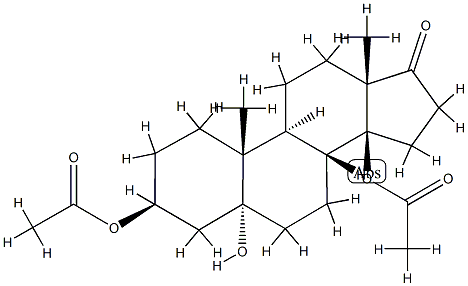 3β,14β-Di(acetyloxy)-5-hydroxy-5α-androstan-17-one Structure