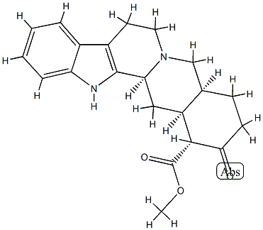 (20α)-17-オキソヨヒンバン-16α-カルボン酸メチル 化学構造式