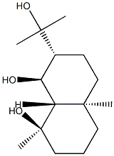 (1R,8aα)-Decahydro-7β-(1-hydroxy-1-methylethyl)-1β,4aβ-dimethyl-1α,8α-naphthalenediol 结构式