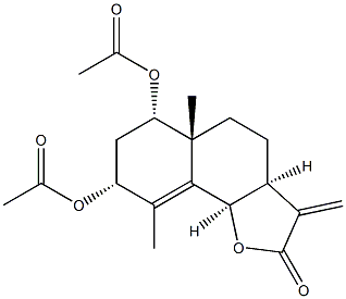 41929-27-5 (3aS)-6β,8β-Diacetoxy-3aβ,4,5,5a,6,7,8,9bβ-octahydro-5aα,9-dimethyl-3-methylenenaphtho[1,2-b]furan-2(3H)-one