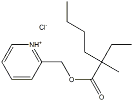 2-エチル-2-メチルヘキサン酸2-ピリジニルメチル·塩酸塩 化学構造式