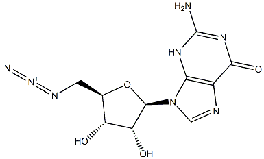 5'-叠氮基-5'-脱氧鸟苷,42204-44-4,结构式